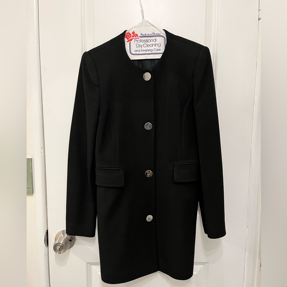 Zara Black Women's Blazer with Silver Buttons